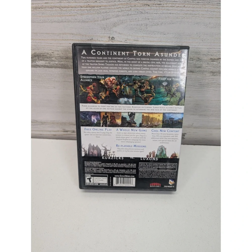 Guild Wars: Factions PC Game NCsoft NTSC-U/C Manual Discs‎ Multiplayer Case